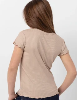 Crewneck T-shirt with Lettuce Trim