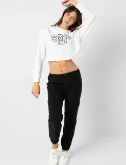 Cropped Embroidered Sweater