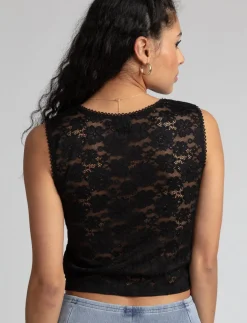 Cropped Lace Tank Top