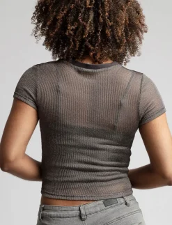 Cropped Mesh T-shirt