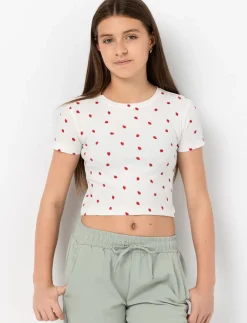 Cropped Printed T-shirt