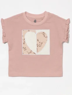 Cropped Ruffled-sleeve T-shirt