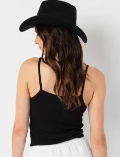 Cropped Tank Top with Embroidery