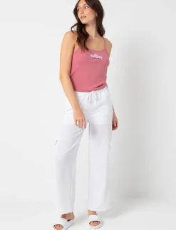 Cropped Tank Top with Embroidery