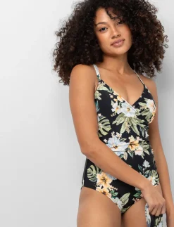Cross-front 1-piece Swimsuit