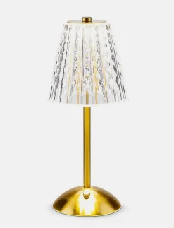 Crystal LED Rechargeable Gold Table Lamp
