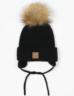 Cuffed Beanie with Pompom - Children
