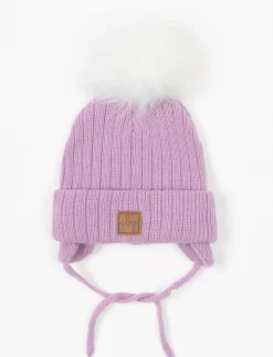 Cuffed Beanie with Pompom - Children