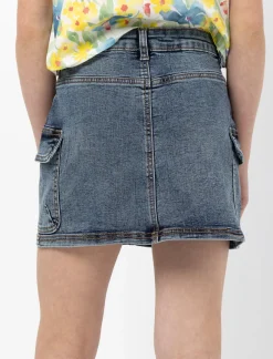 Denim Cargo Skirt