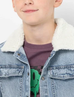 Denim Jacket with Sherpa Collar