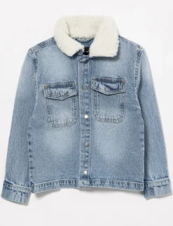 Denim Jacket with Sherpa Collar - Little Boy