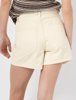 Denim Shorts with Crossover Waist