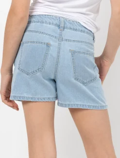 Denim Shorts with Floral Detail