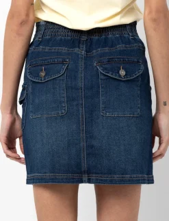 Denim Skirt with Pockets