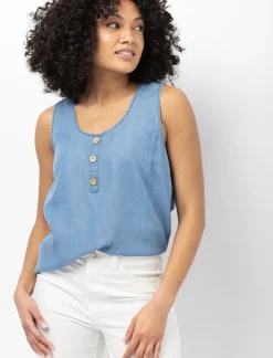 Denim-Effect Camisole