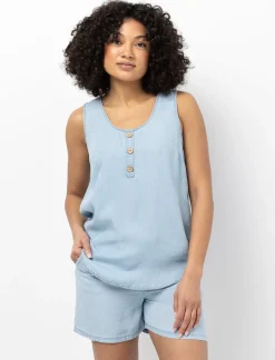 Denim-Effect Camisole