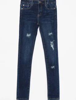 Distressed Regular-rise Skinny Jeans