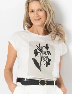 Dolman Sleeve Printed T-shirt