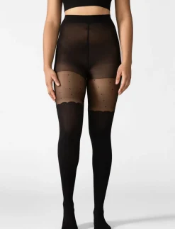 Dotted Thigh-high Tights