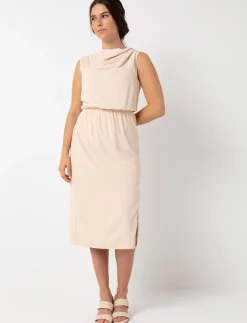 Draped Dress with Slit