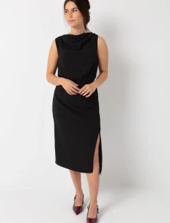 Draped Dress with Slit