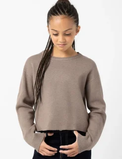 Drop-shoulder Knit Sweater