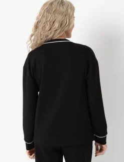 Drop-shoulder V-neck Sweater