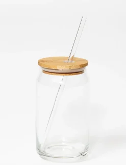 Eco-friendly glass with straw