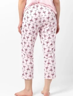 Elastic Waist Capri Pajama