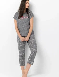 Elastic Waist Capri Pajama