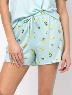 Elastic Waist Pajama Shorts