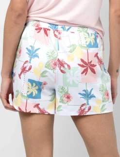 Elastic Waist Pajama Shorts