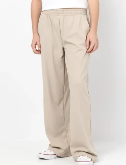 Elastic Waist Wide-Leg Pants
