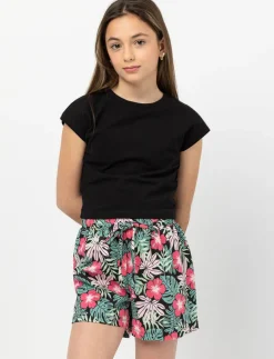 Elastic-waist Shorts