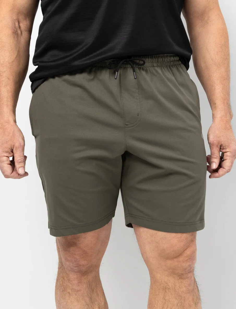 Elastic-waist Sports Shorts