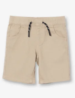 Elastic-waist Twill Shorts