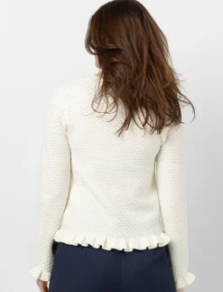 Elegant ruffled cardigan