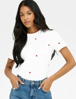 Embroidered Heart T-Shirt