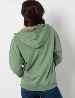 Embroidered Zip-Up Hoodie