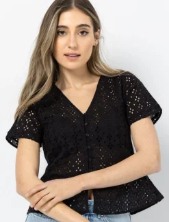 Eyelet Embroidery Blouse