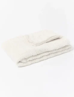 Faux Fur Striped Throw
