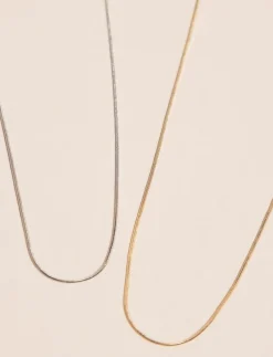 Fine Chains in Gold and Silver Tones - Pack of 2
