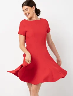Fit and Flare Dress with Godets