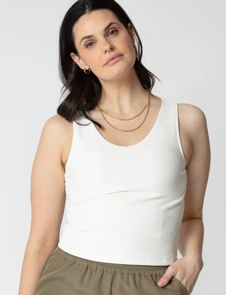 Fitted V-neck Tank top
