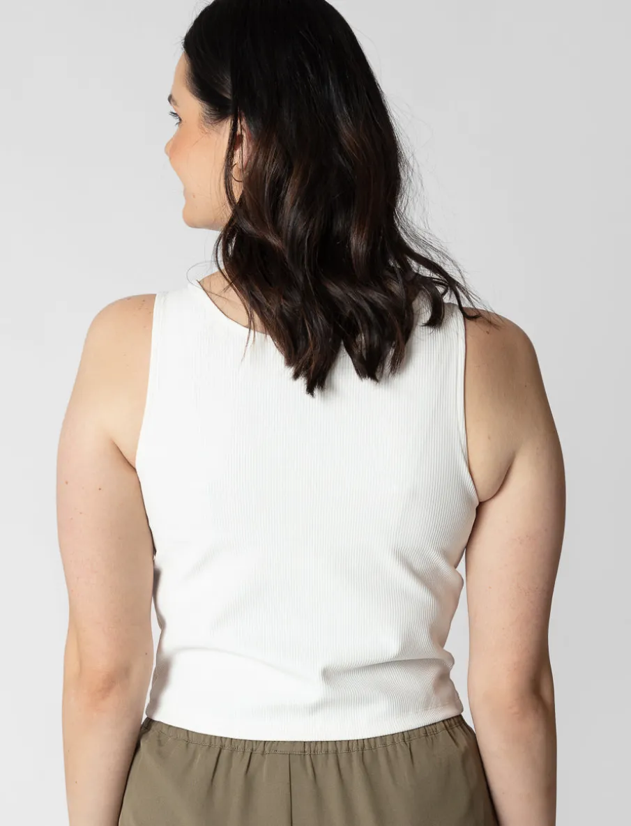 Fitted V-neck Tank top