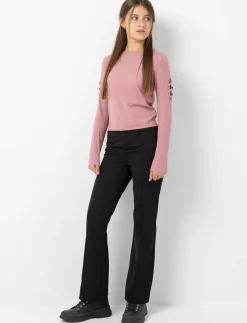 Flared Pants with Elastic Waistband