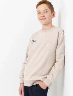 Fleece Back Print Sweatshirt