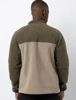 Fleece Zip-up Jacket with High Collar