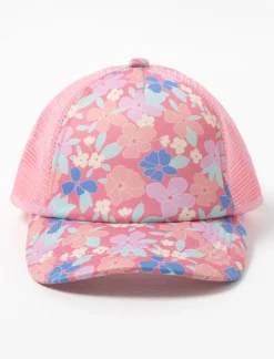 Floral Cap with Adjustable Mesh