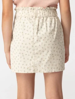 Floral Corduroy Skirt